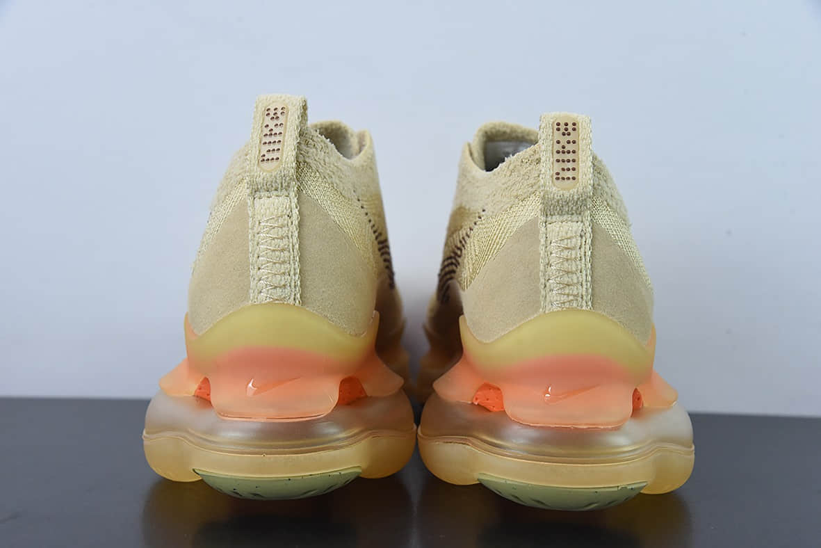 耐克Nike Air Max Scorpion FlyknitPhantomBlackLight Cream天蝎座系列2022款桔色超级大气垫系列前卫增高低帮休闲运动慢跑鞋纯原版本 货号:DJ4702-200
