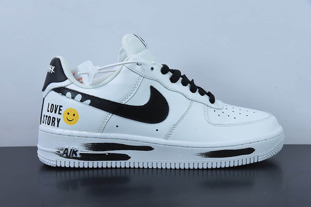 耐克Nike Air Force 1 '07 Low 白黑黄笑脸空军一号低帮休闲板鞋纯原版本 货号:DO5220-176