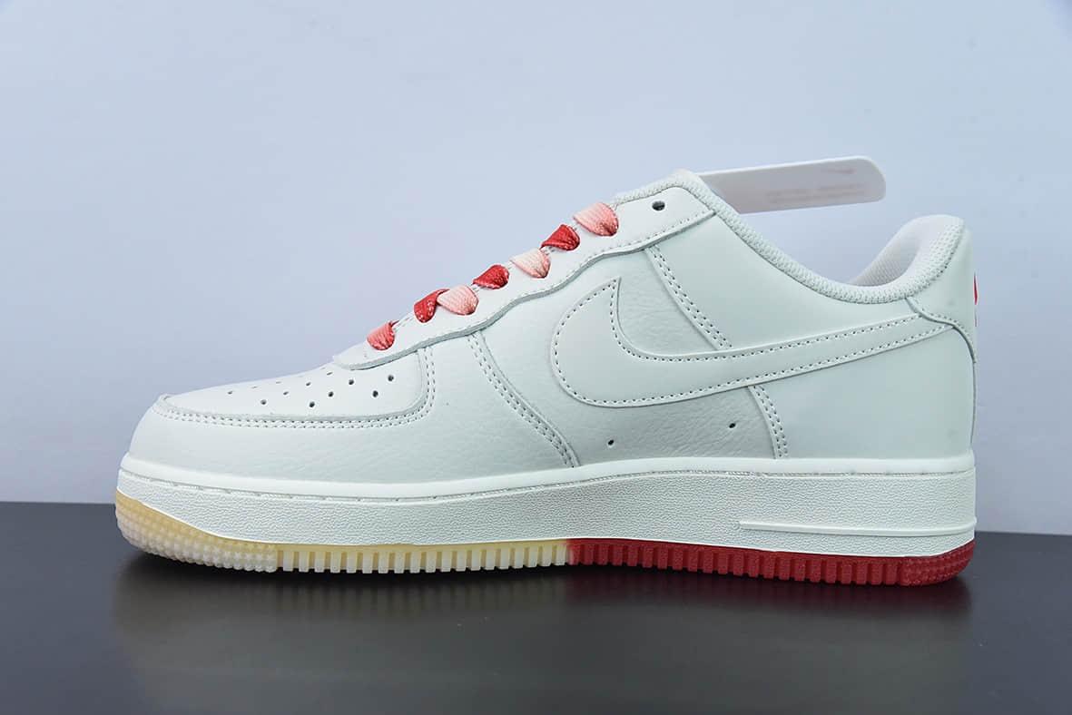 耐克Nike Air Force 1 Low '07 “米白红”亚特兰大城市限定低帮空军一号休闲板鞋纯原版本 货号:YT0288-639