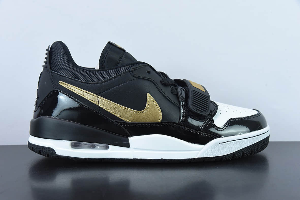 乔丹Air Jordan Legacy AJ312 漆皮黑金魔术贴三合一板鞋纯原版本 货号：CD7069-071