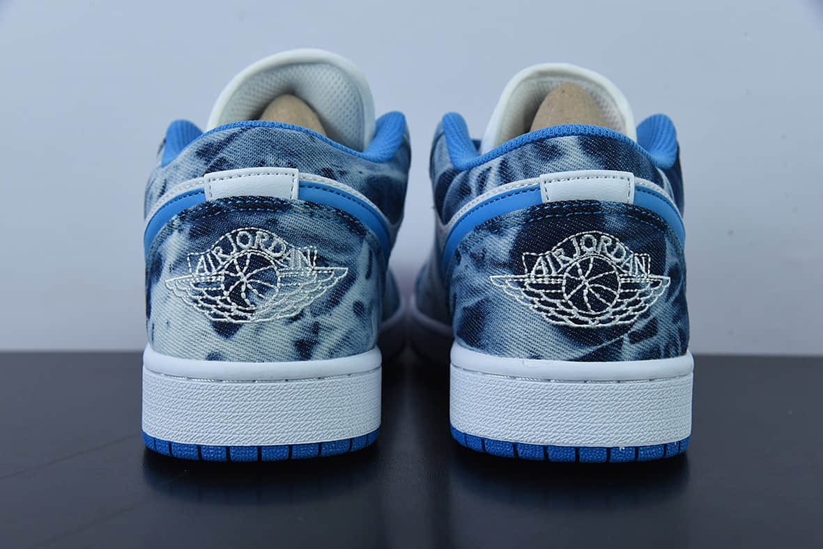 乔丹Air Jordan 1 Low 水洗单宁牛仔蓝 AJ1低帮休闲板鞋纯原版本 货号：DM8947-100