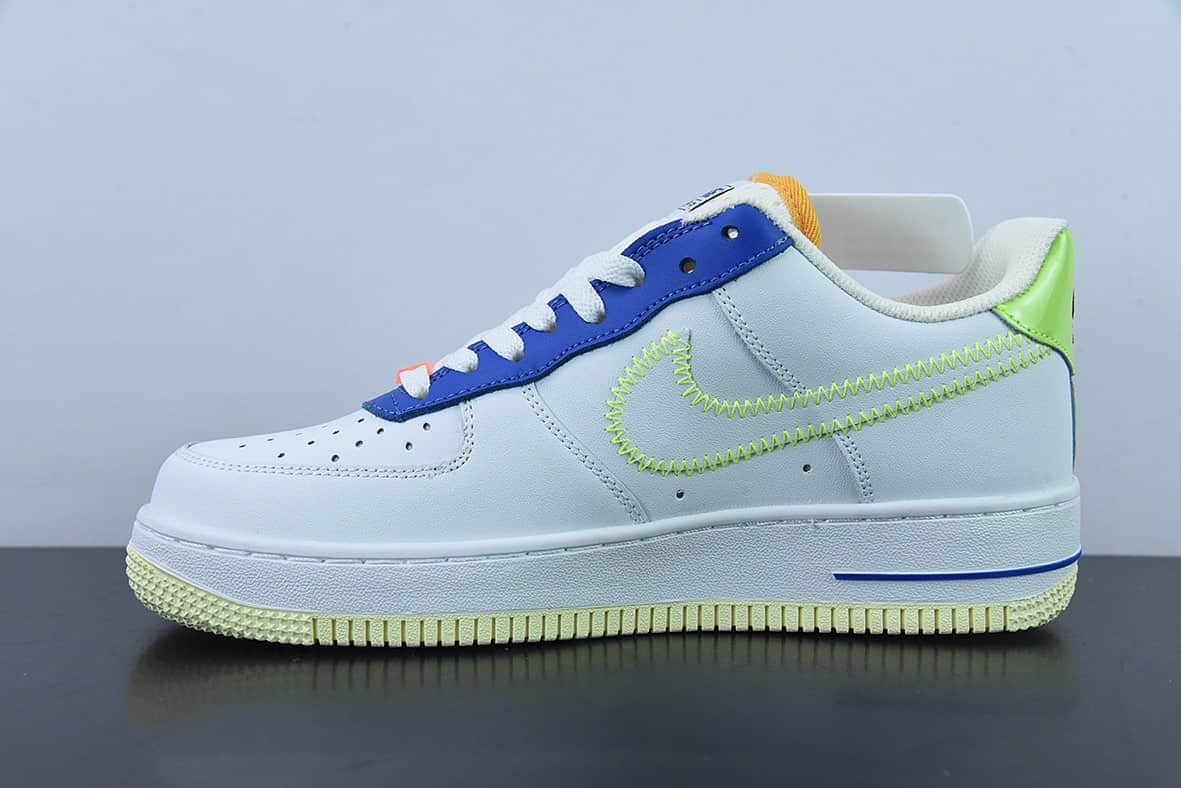 耐克Nike Air Force 1 Low GS Player One 白蓝绿空军一号低帮休闲板鞋纯原版本 货号:FB1393-111