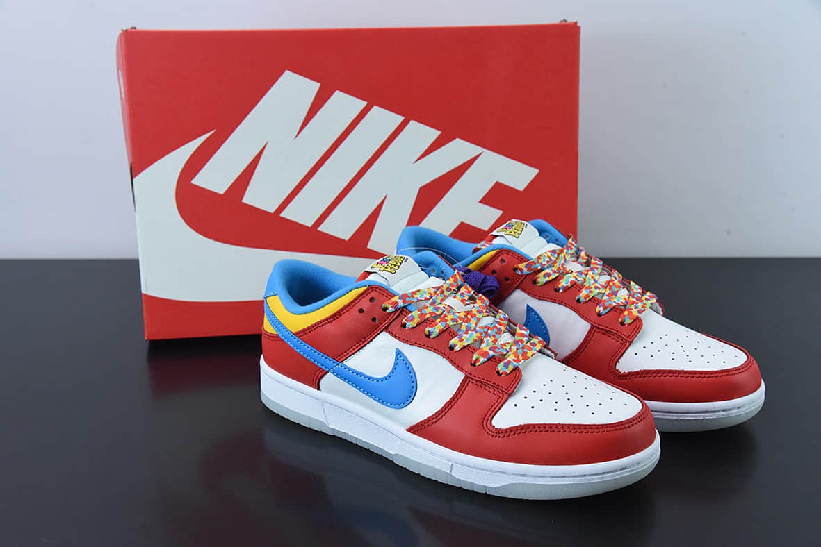耐克Nike LeBron James x Nk Dunk Low Fruity Pebbles 水果麦片詹姆斯联名SB低帮运动休闲板鞋纯原版本 货号:DH8009-600