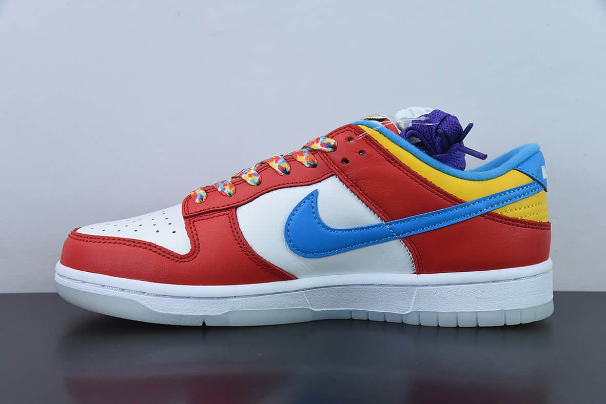 耐克Nike LeBron James x Nk Dunk Low Fruity Pebbles 水果麦片詹姆斯联名SB低帮运动休闲板鞋纯原版本 货号:DH8009-600