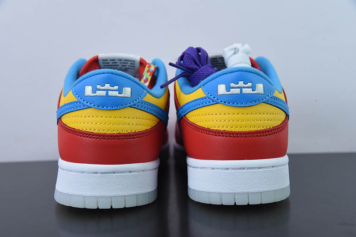 耐克Nike LeBron James x Nk Dunk Low Fruity Pebbles 水果麦片詹姆斯联名SB低帮运动休闲板鞋纯原版本 货号:DH8009-600
