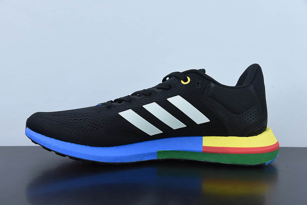 阿迪达斯Adidas Pureboost 21 PB21代黑白蓝爆米花大底运动休闲跑步鞋纯原版本 货号:GY5103