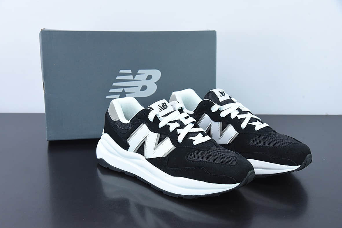 新百伦New Balance M5740 黑白熊猫复古休闲慢跑鞋纯原版本 货号: M5740CB