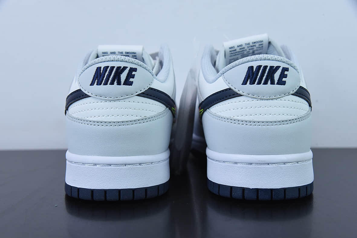 耐克Nike Dunk Low “3D Swoosh灰白彩钩低帮休闲滑板鞋纯原版本 货号:DV6482-100