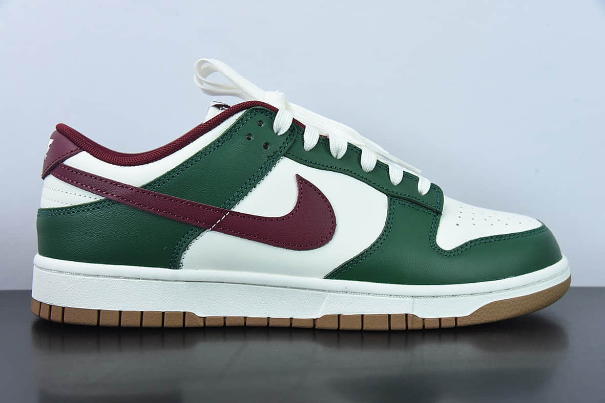耐克Nike SB Dunk Low Gorge Green 豆沙绿配色SB低帮休闲板鞋纯原版本 货号:FB7160-161