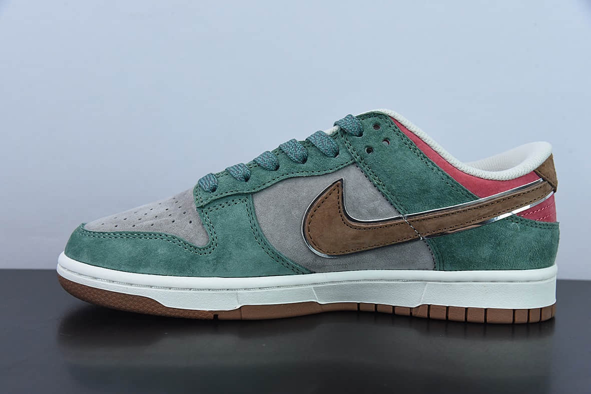 耐克Nike Otomo Katsuhiro x NK SB Dunk Low Steamboy OST 大友克洋联名款麂皮绿灰SB低帮休闲滑板鞋纯原版本 货号: ST1391-203