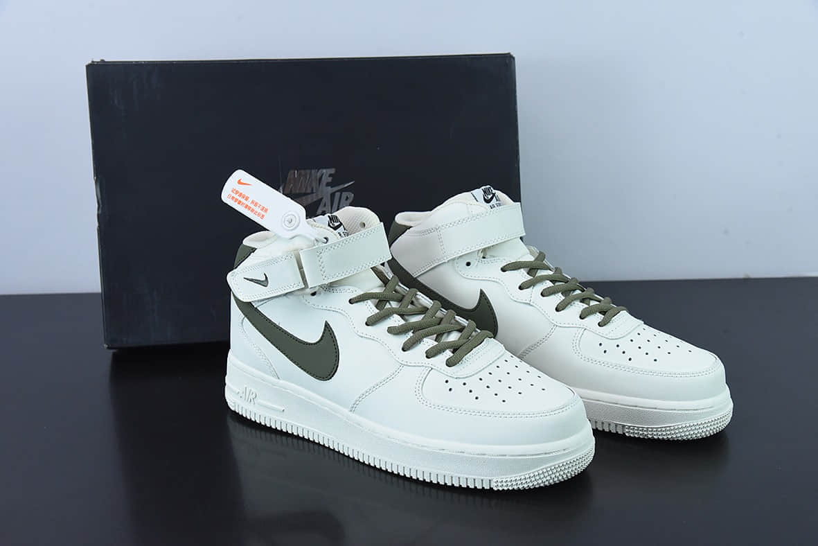 耐克 Nike Air Force 1 High '07 '白绿空军一号经典高帮休闲板鞋纯原版本 货号:LZ6819-608