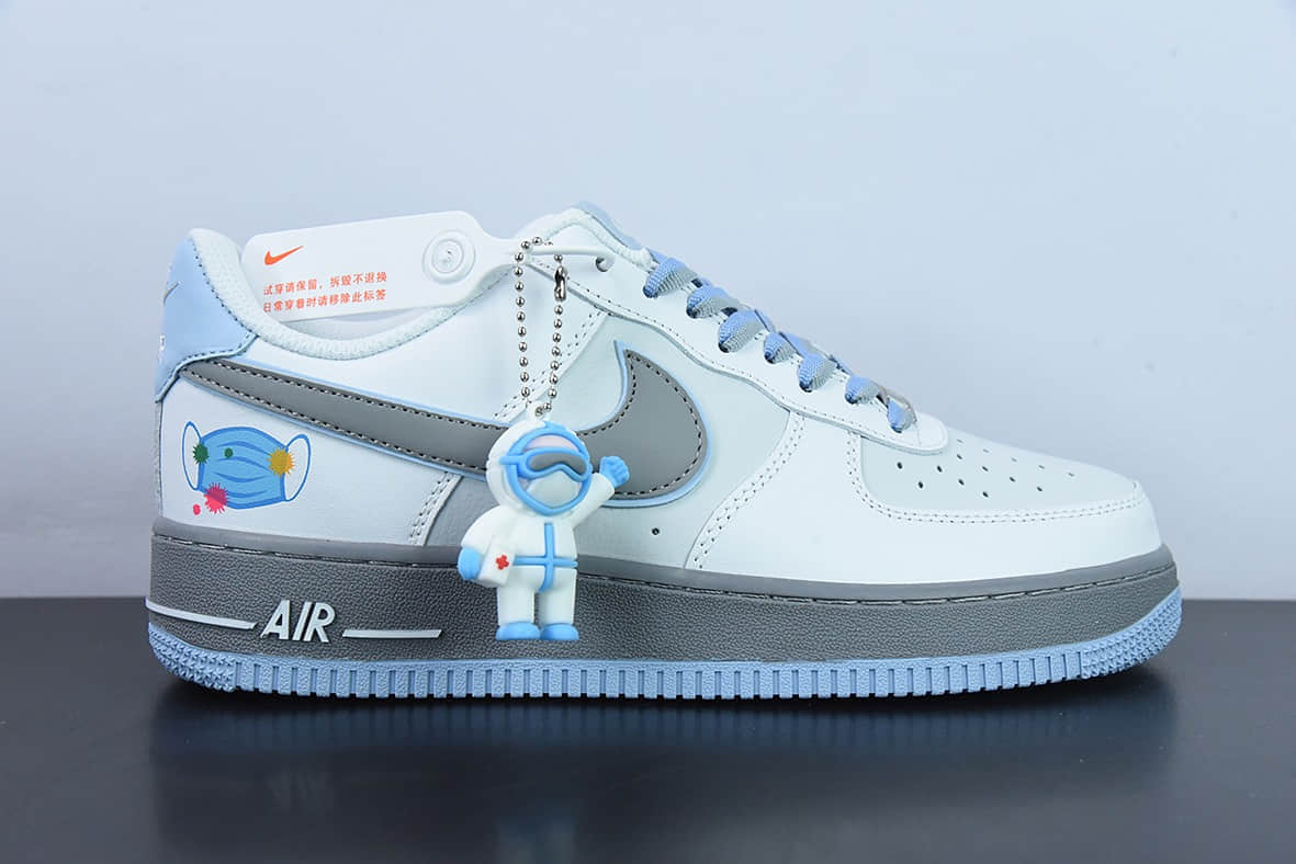 耐克Nike Air Force 1 Low 07 齐心抗疫英雄大白定制版空军一号低帮休闲板鞋纯原版本 货号:ZG0088-803