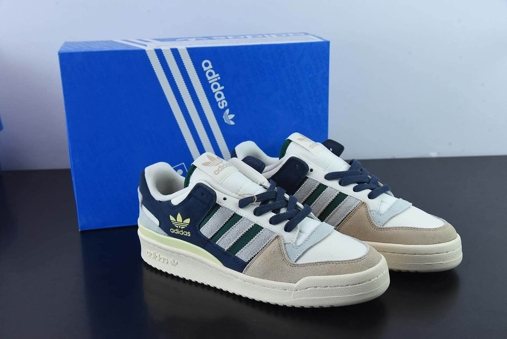阿迪达斯Adidas originals Forum 84 Low白蓝绿低帮复古运动休闲鞋纯原版本 货号:GW4332