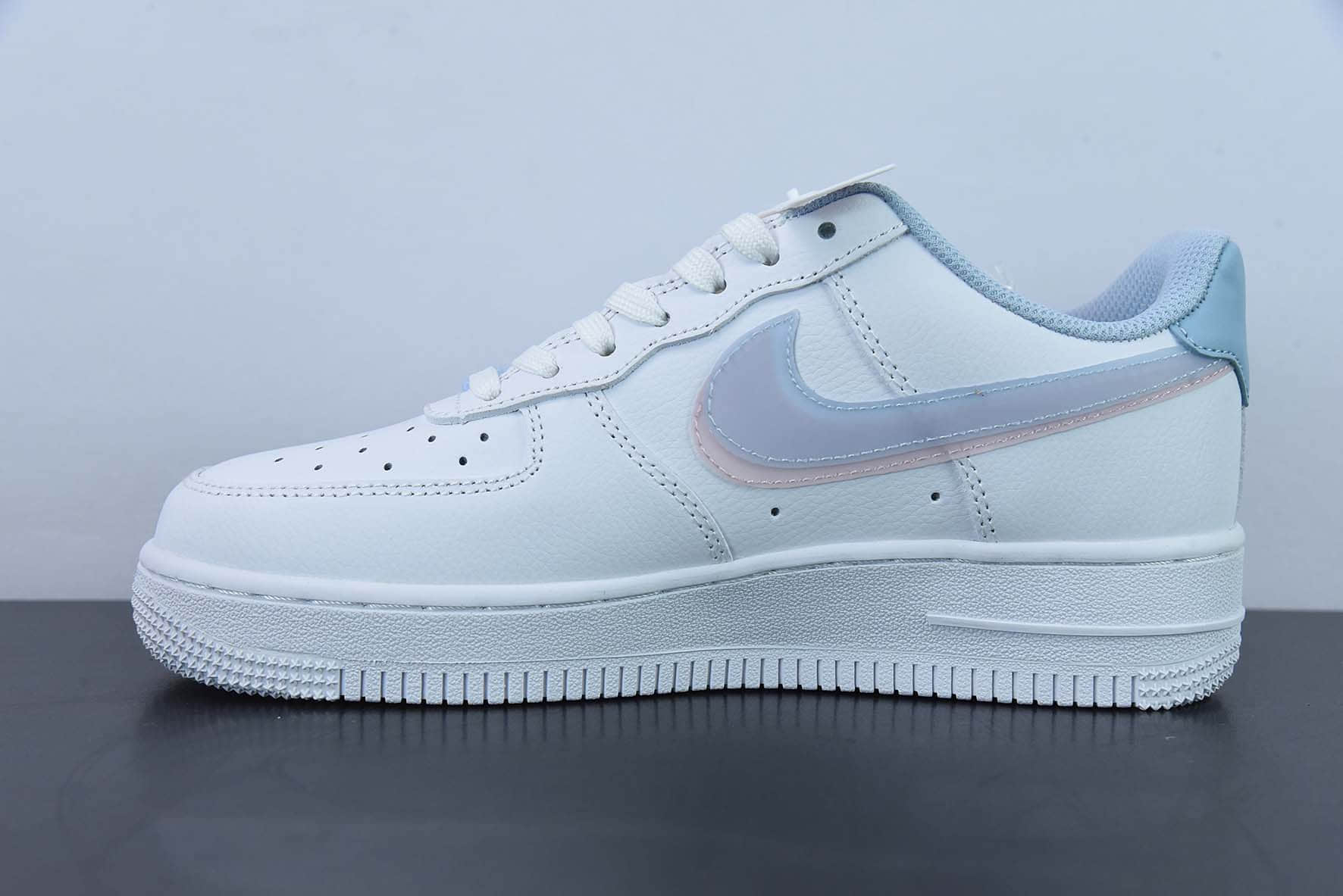 耐克Nike Air Force1 Low White pink blue “3D眼镜红蓝粉”空军一号低帮休闲板鞋纯原版本 货号:CW1574-100