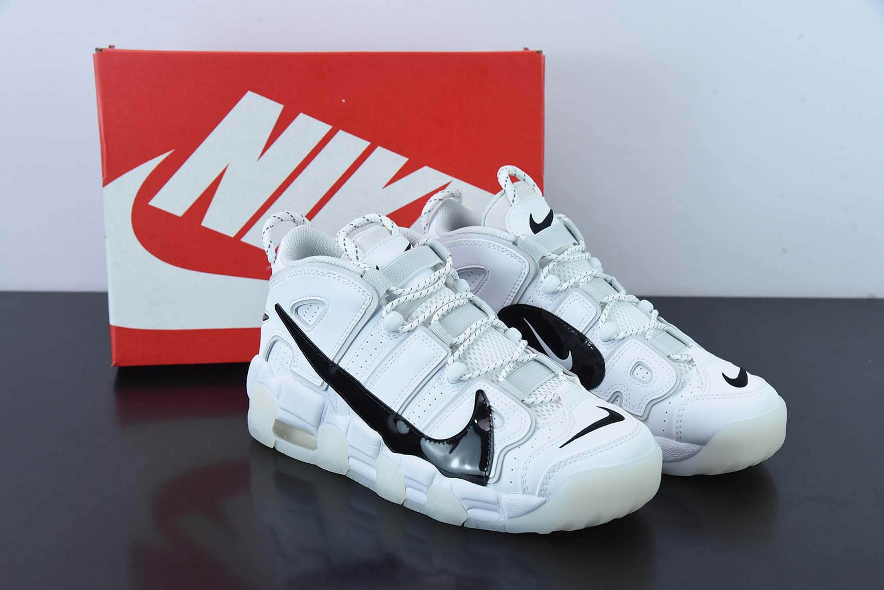 耐克Nike Air More Uptempo‘96“CopyPaste”（GS）白黑皮蓬一代大AIR篮球鞋纯原版本 货号：DQ5014-100