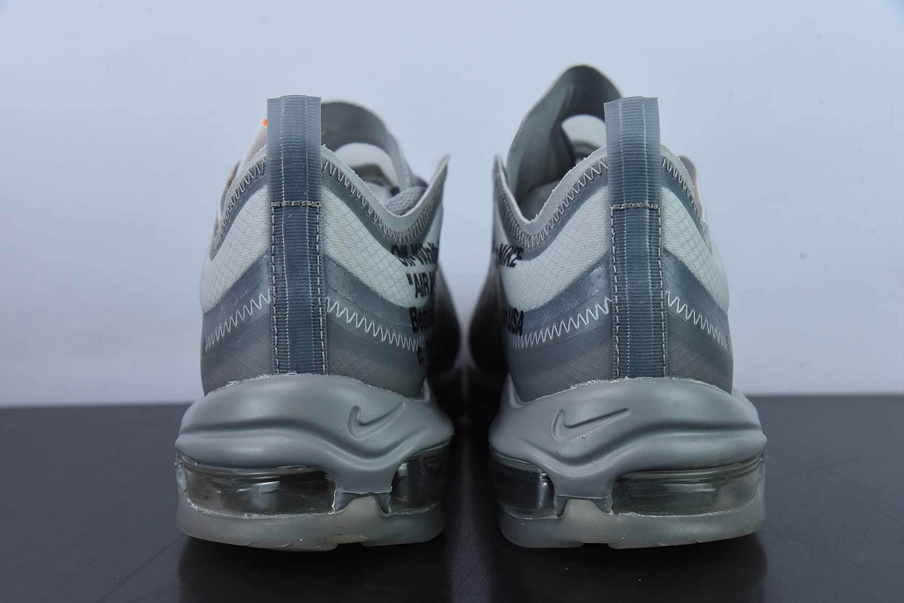 耐克Nike OFF-WHITE x Nike Air Max 97 Menta子弹彩虹钩OW联名款气垫跑步鞋纯原版本 货号:AJ4585-101