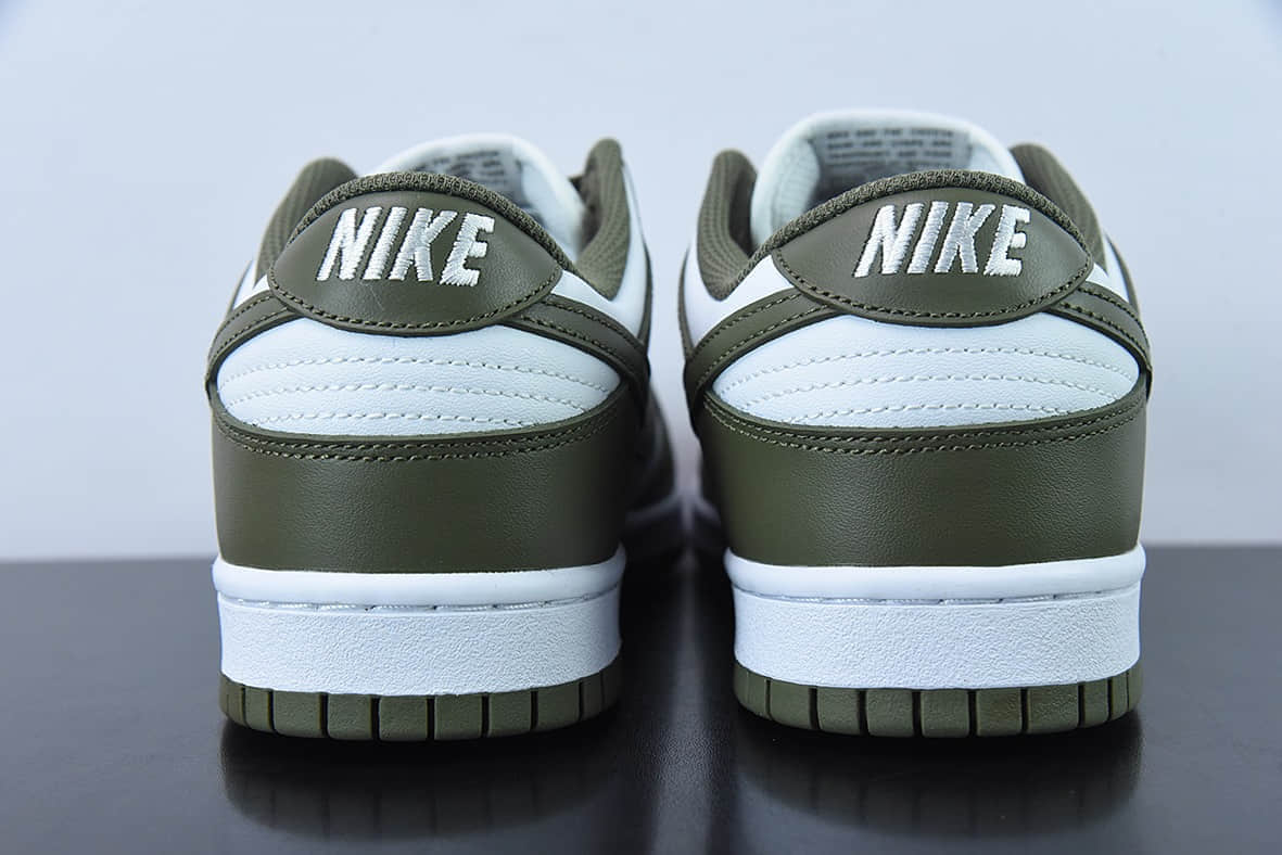 耐克Nike Dunk Low “Medium Olive” 白橄榄绿低帮休闲滑板鞋纯原版本 货号:DD1503-120