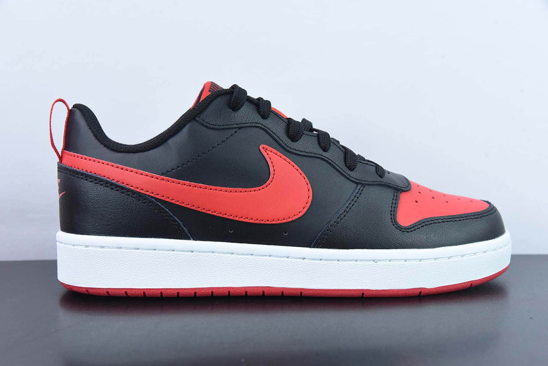 耐克Nike Court Borough Low 2 黑红低帮校园休闲板鞋纯原版本 货号：BQ5448-007