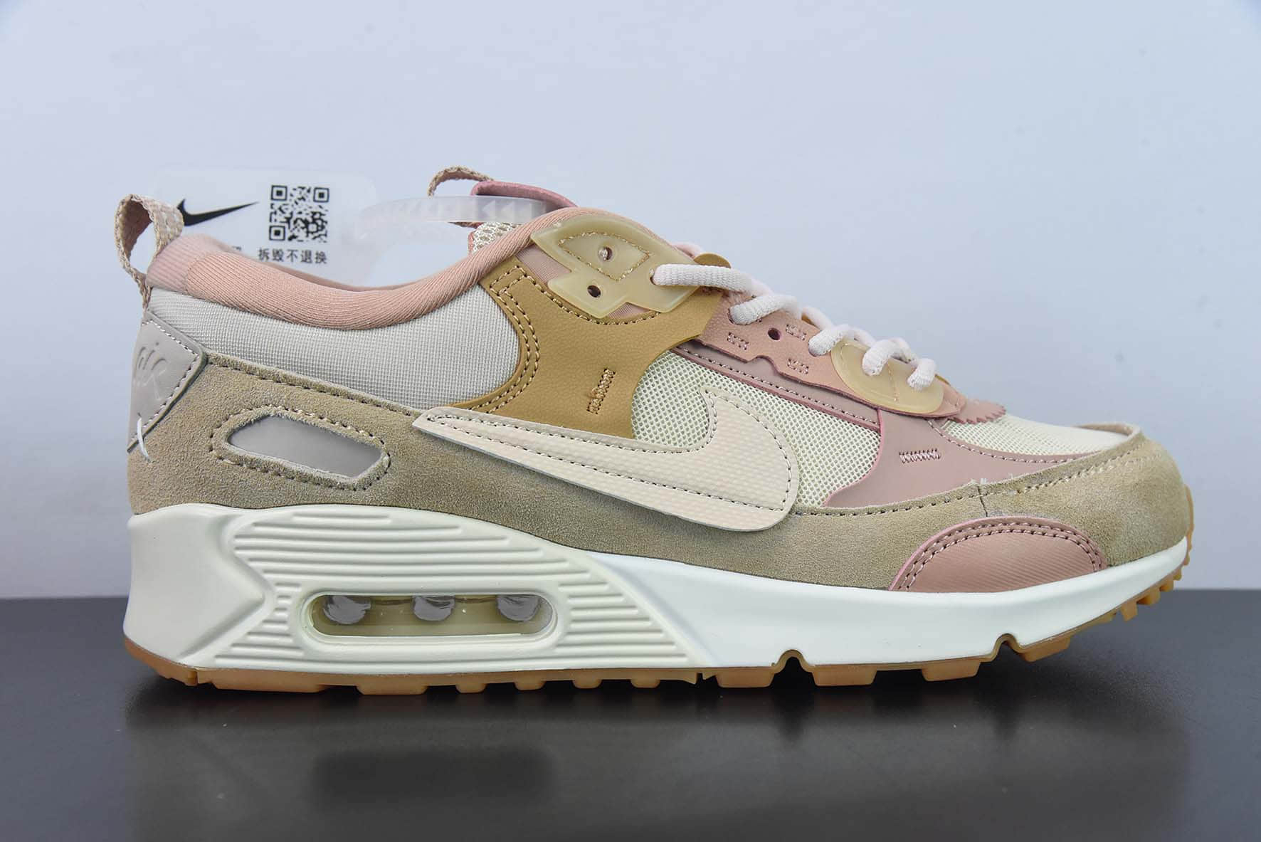 耐克Nike Air Max90 Futura MAX90马卡龙蜜桃粉气垫跑鞋纯原版本 货号：DM9922-100