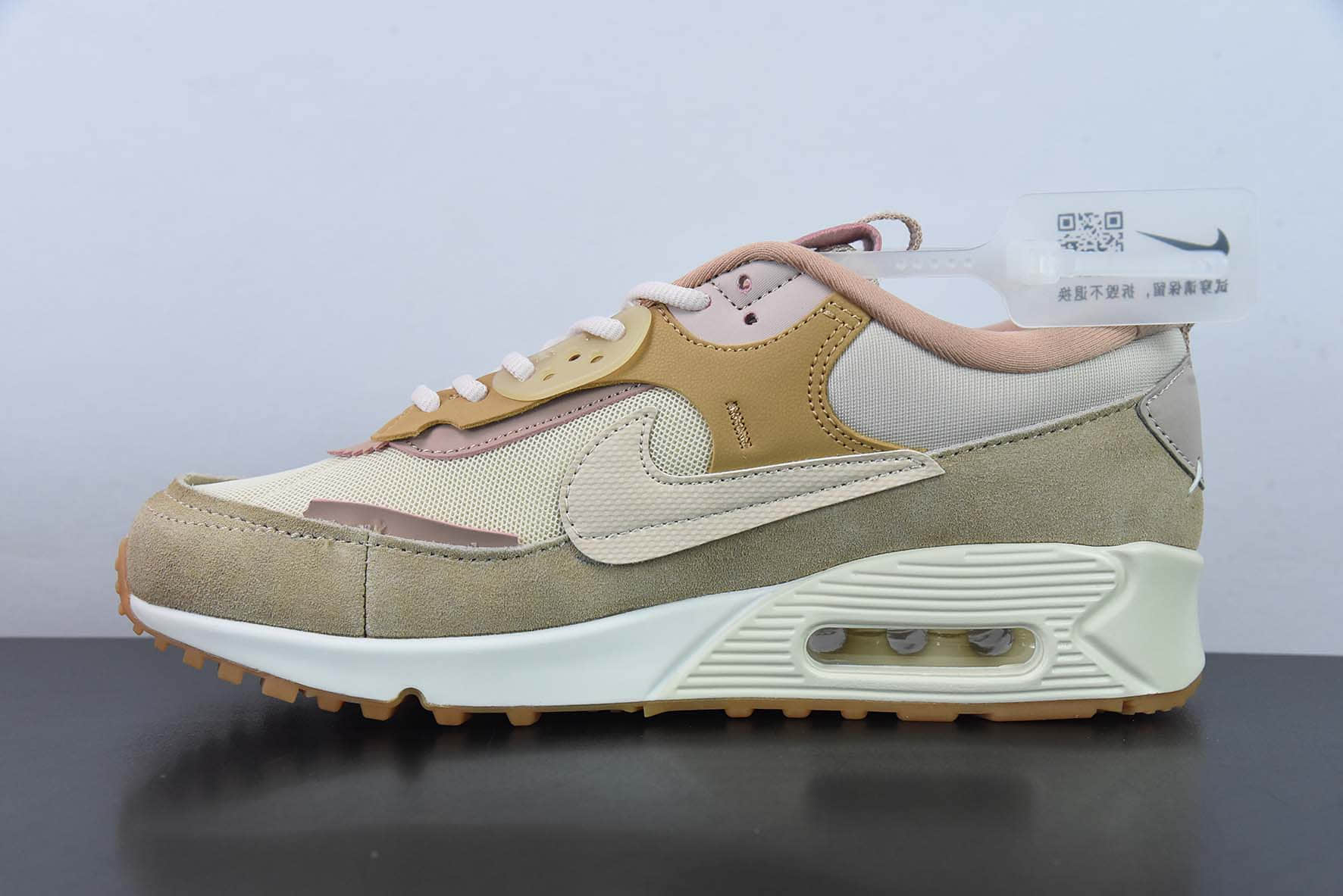 耐克Nike Air Max90 Futura MAX90马卡龙蜜桃粉气垫跑鞋纯原版本 货号：DM9922-100