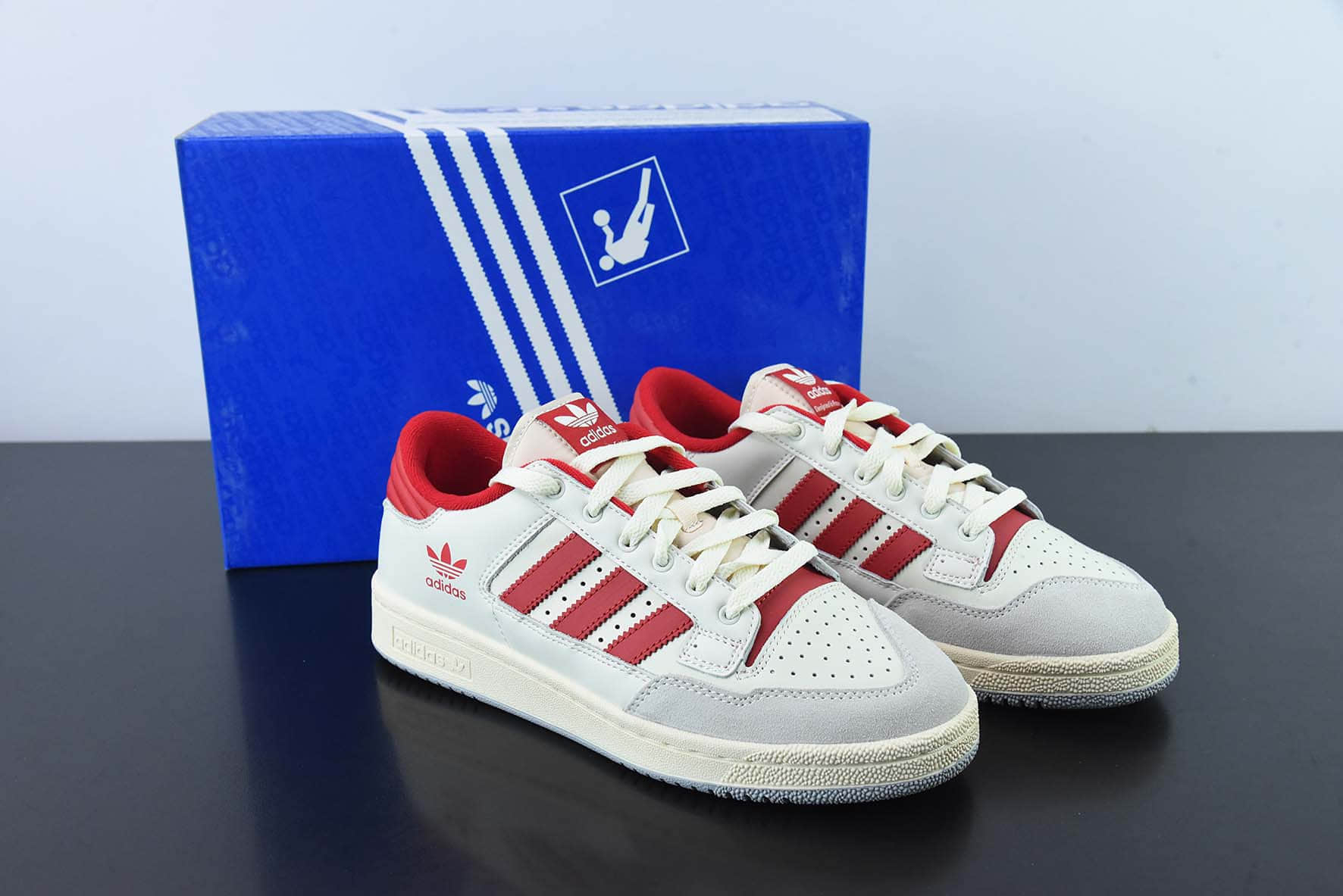 阿迪达斯Adidas Originals Centennial 85 Low白红复古低帮休闲板鞋纯原版本 货号:HQ6278