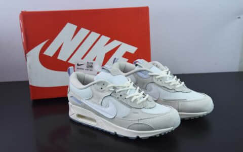 耐克 NIKE AIR MAX 90 Futura米白紫时尚气垫复古运动鞋纯原版本 货号：DM9922-102