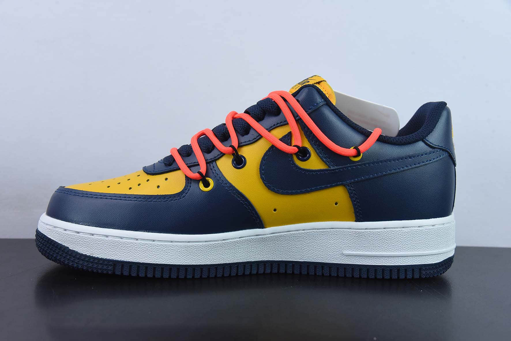 耐克Nike Air Force 1'07 Low 黄蓝绑带解构空军一号休闲运动板鞋纯原版本 货号:CV1724-116