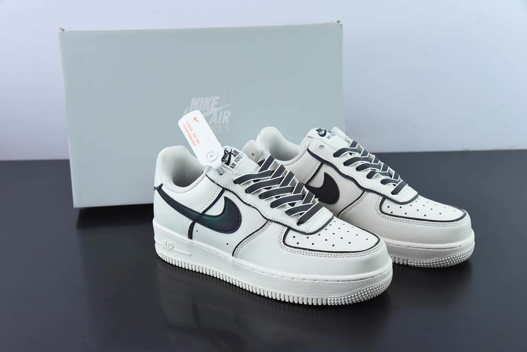 耐克Nike Air Force 1 '07 Low 米黑炫彩“夜魔侠”空军一号低帮运动休闲板鞋纯原版本 货号:BQ0086-365