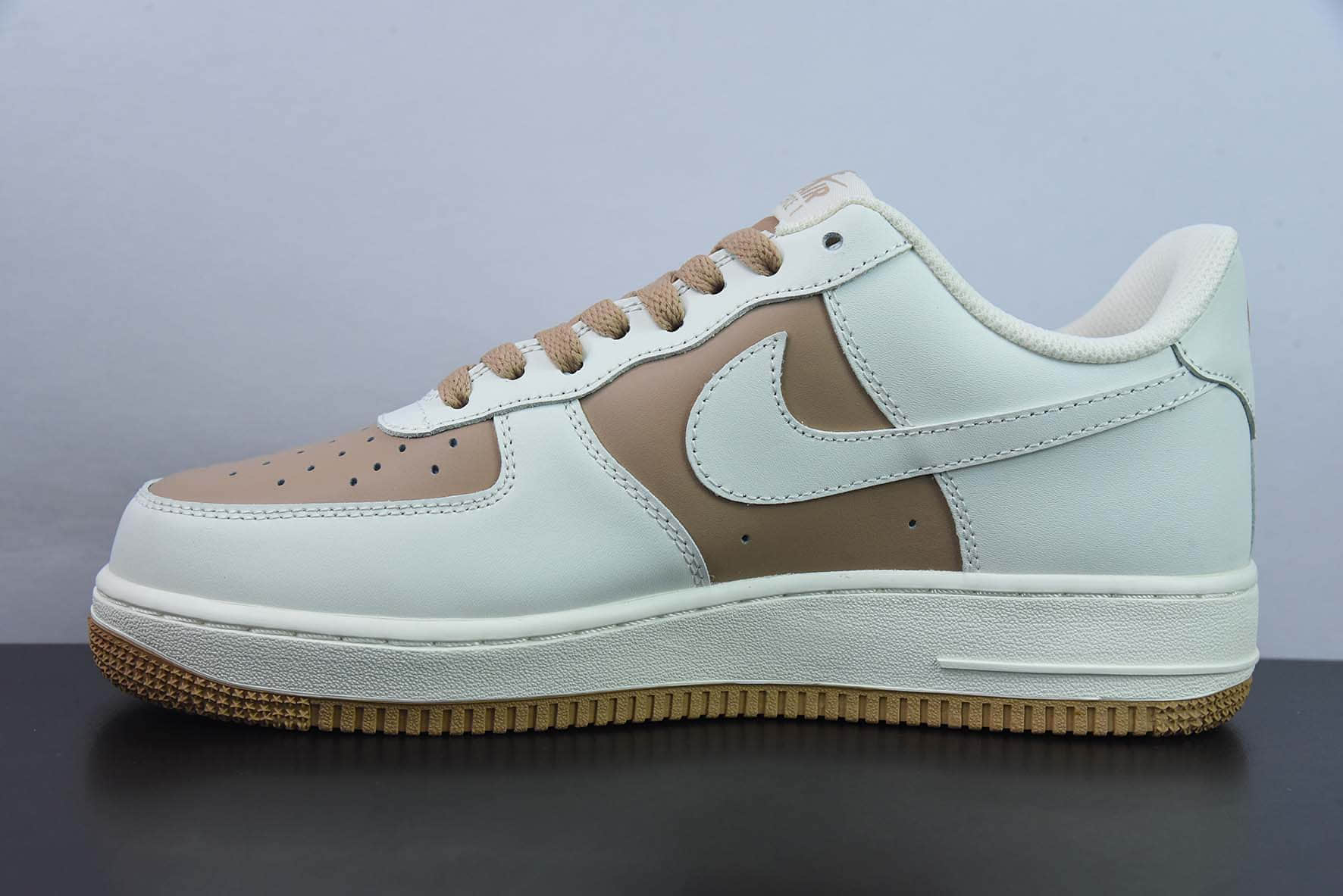 耐克Nike Air Force 1 Low ’07 奶油浅咖配色空军一号低帮休闲板鞋纯原版本 货号:PQ3369-281
