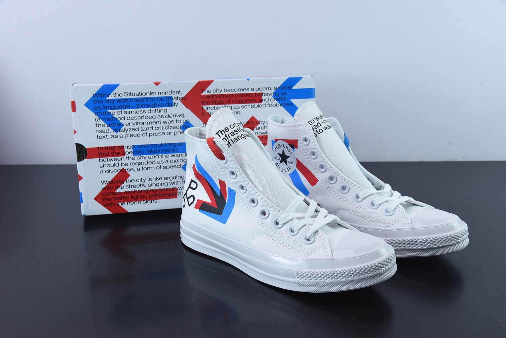匡威Converse Patt x Experimental Jetset x Converse Chuck Taylor 70 Hi 三方联名纯白箭头涂鸦高帮休闲板鞋纯原版本 货号: A03173C
