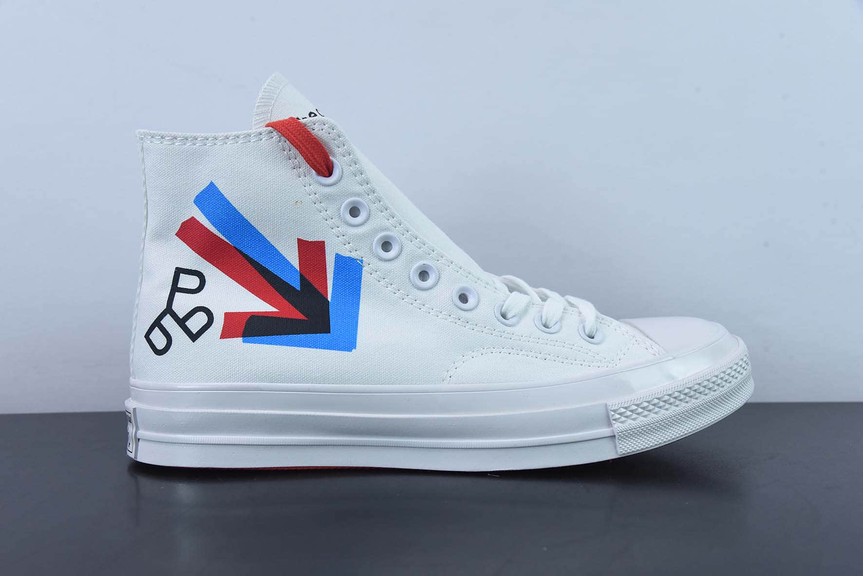 匡威Converse Patt x Experimental Jetset x Converse Chuck Taylor 70 Hi 三方联名纯白箭头涂鸦高帮休闲板鞋纯原版本 货号: A03173C
