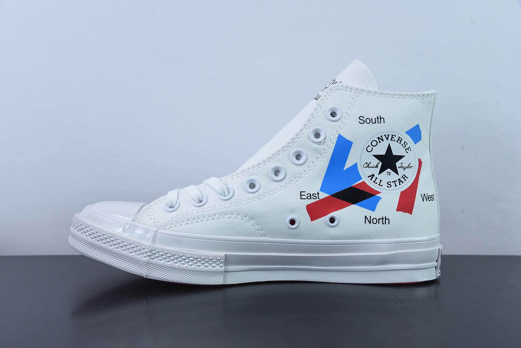 匡威Converse Patt x Experimental Jetset x Converse Chuck Taylor 70 Hi 三方联名纯白箭头涂鸦高帮休闲板鞋纯原版本 货号: A03173C