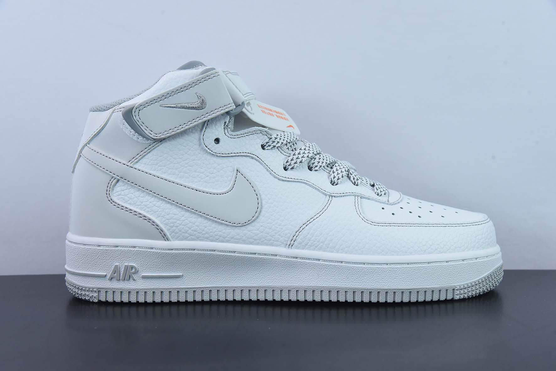 耐克Nike Air Force 1 Mid 马克线满天星冰灰配色空军一号中帮休闲板鞋纯原版本 货号:MK0619-211