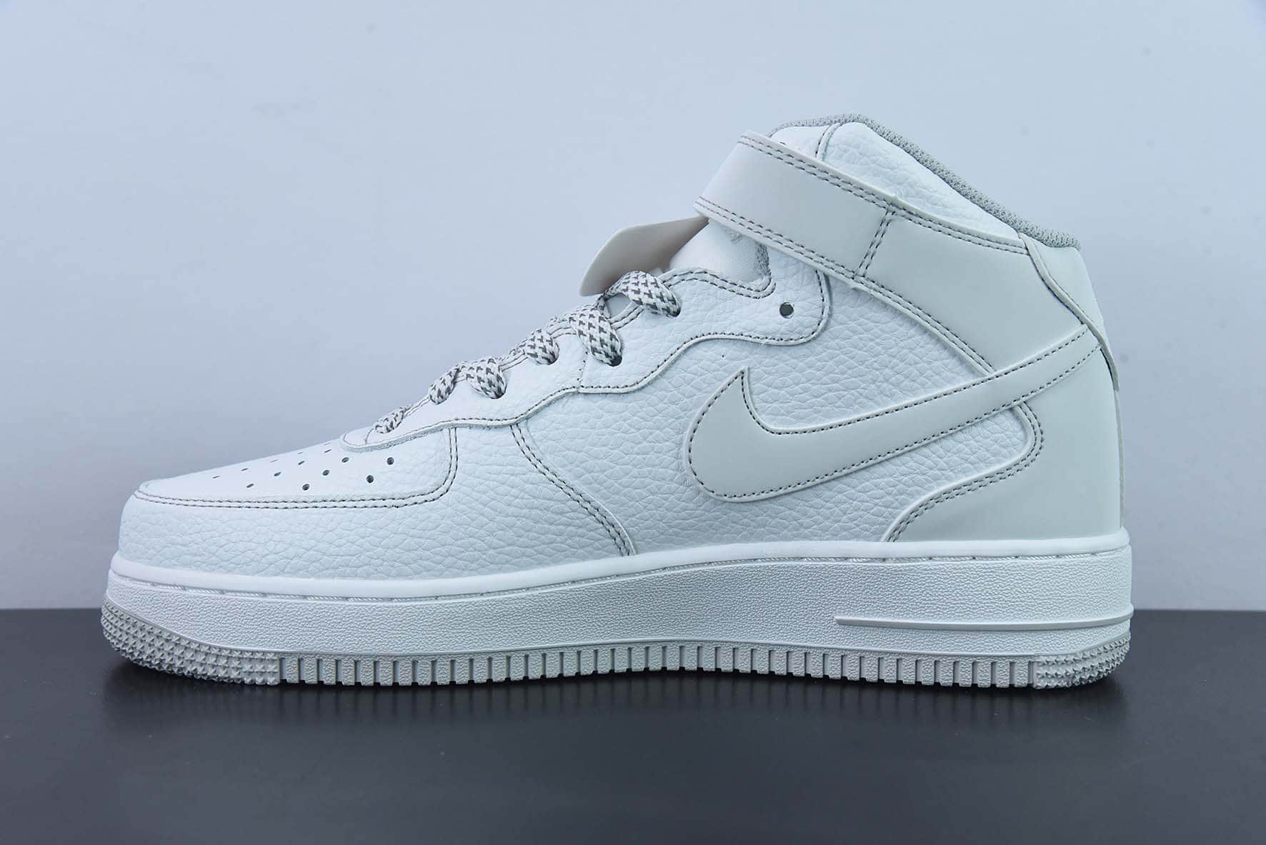 耐克Nike Air Force 1 Mid 马克线满天星冰灰配色空军一号中帮休闲板鞋纯原版本 货号:MK0619-211