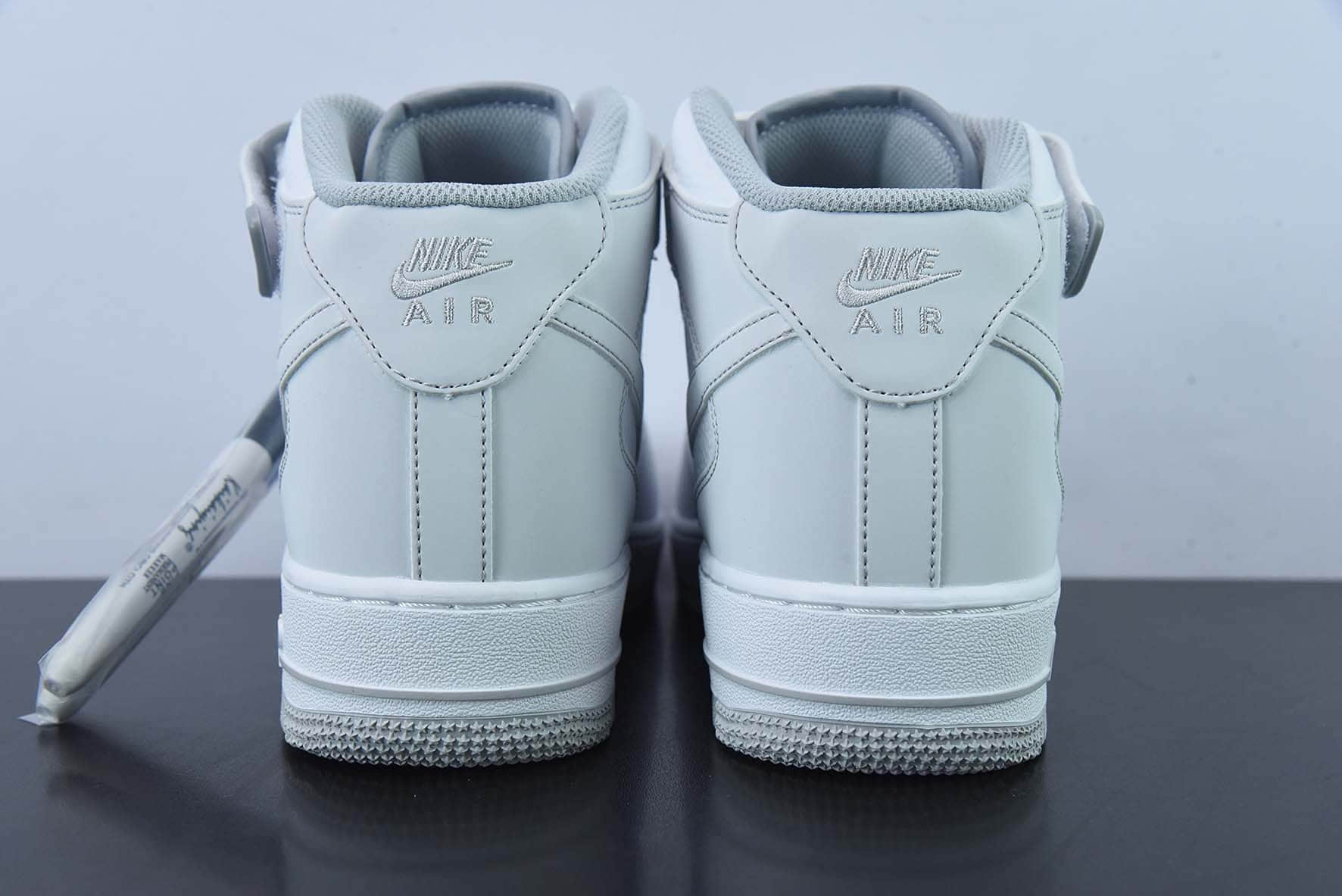 耐克Nike Air Force 1 Mid 马克线满天星冰灰配色空军一号中帮休闲板鞋纯原版本 货号:MK0619-211