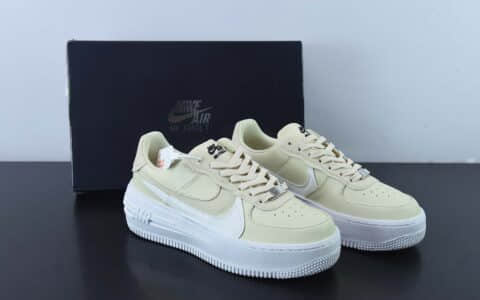 耐克Nike AF1 PLT.AF.ORM 四十周年限定浅黄白空军一号低帮休闲板鞋纯原版本 货号:DJ9946-200