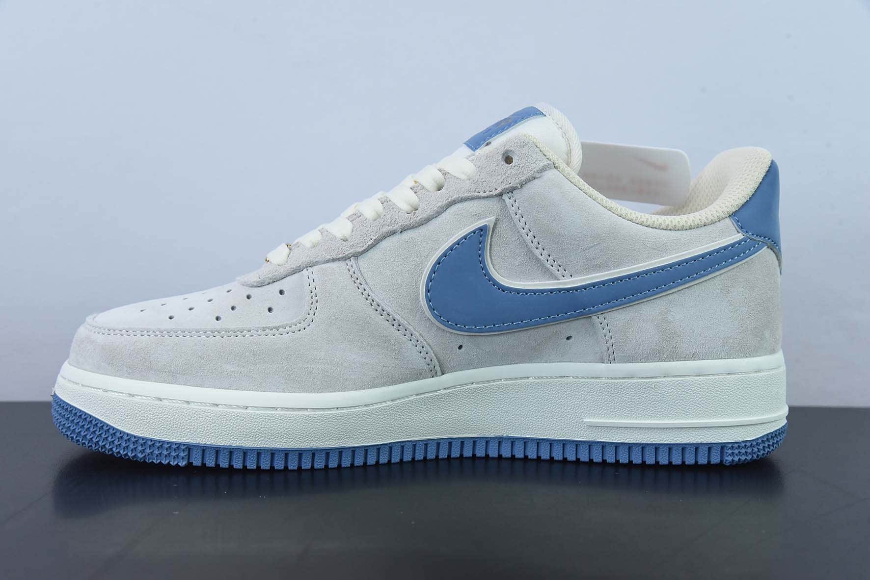 耐克Nike Air Force 1 Low ’07 小勾蓝麂皮空军一号低帮休闲板鞋纯原版本 货号:KK5636-210