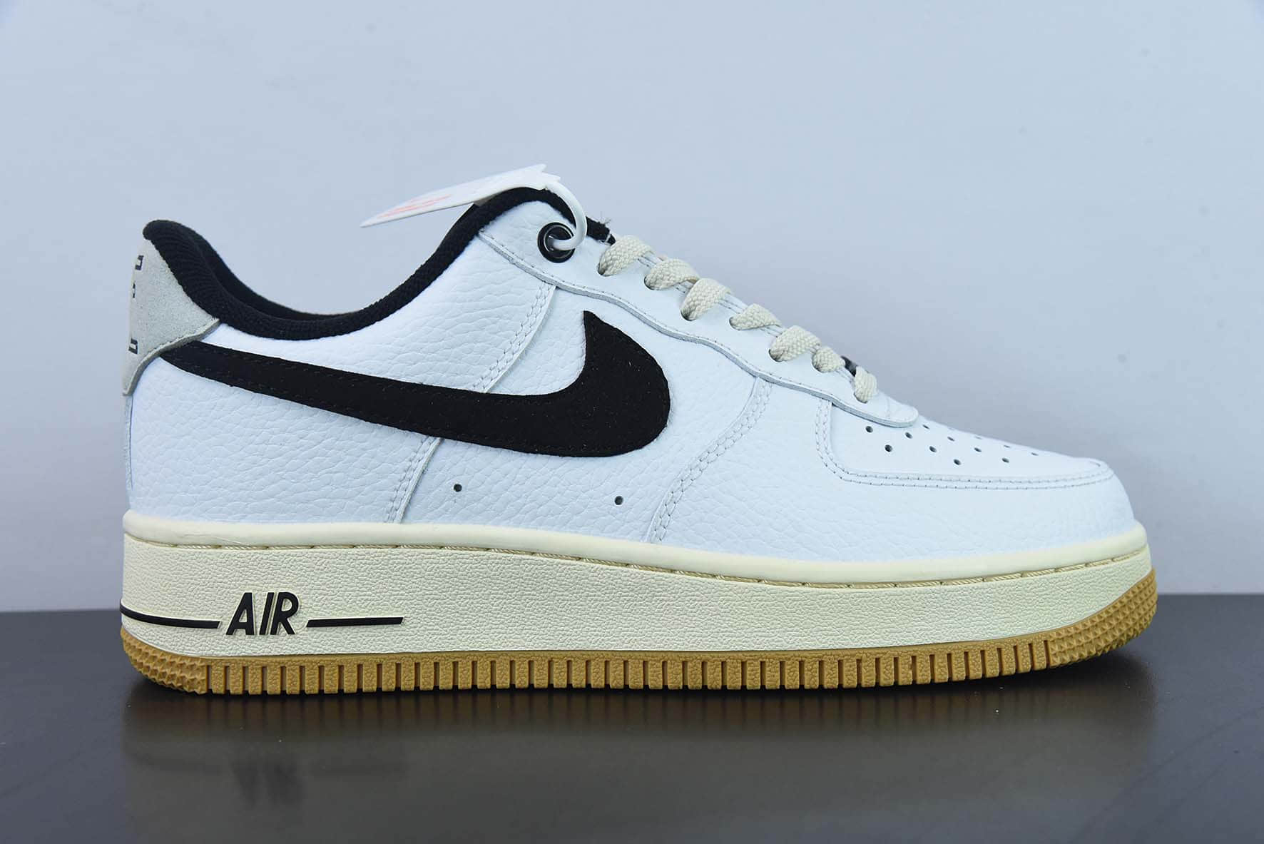 耐克Nike Air Force 1 AF1 白黑灰尾生胶底空军一号低帮休闲板鞋纯原版本 货号:DR0148-101