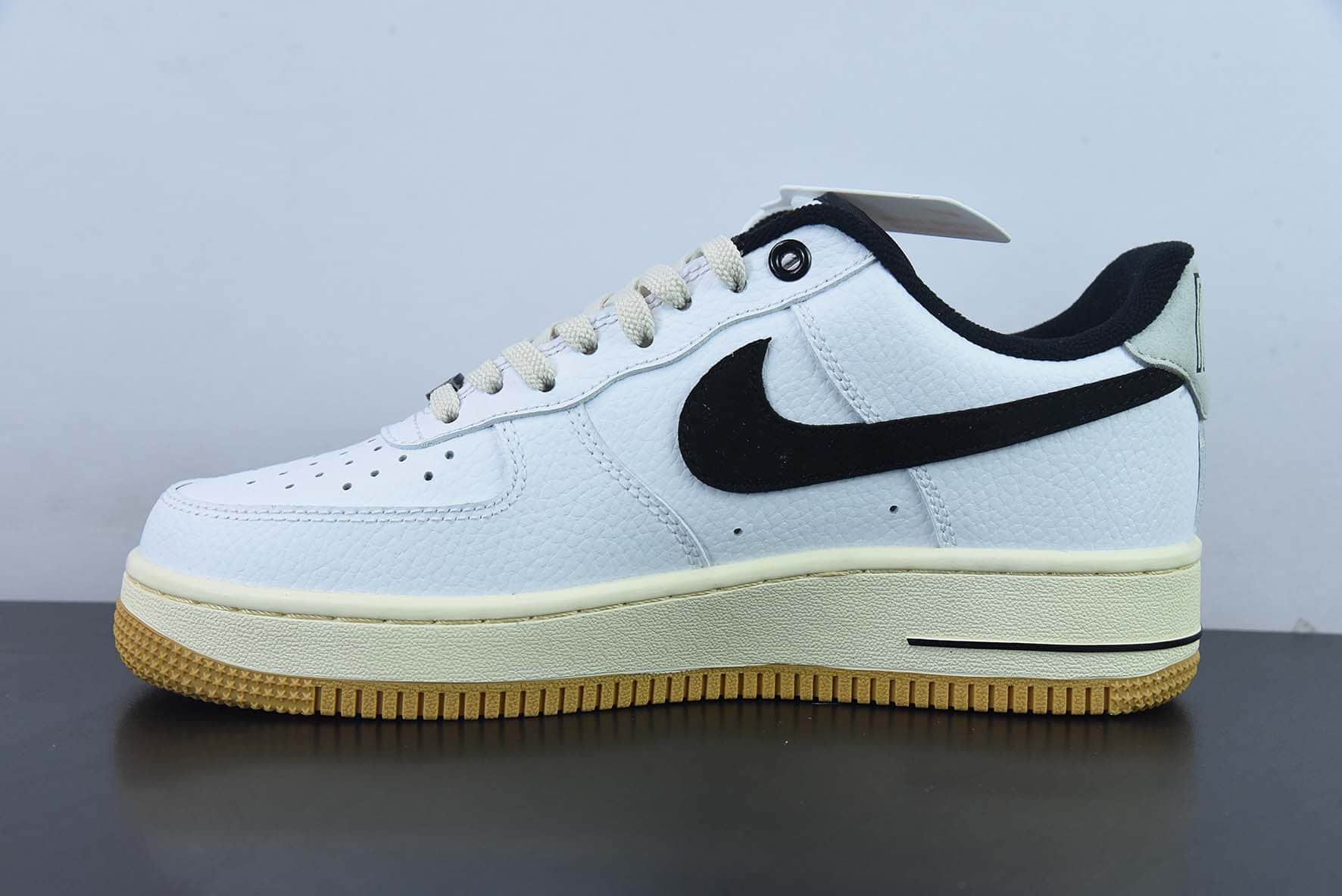 耐克Nike Air Force 1 AF1 白黑灰尾生胶底空军一号低帮休闲板鞋纯原版本 货号:DR0148-101