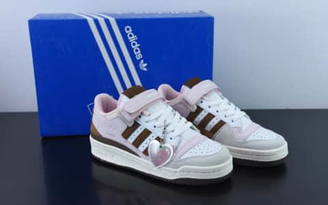 阿迪达斯Adidas Originals Forum 84 Low 罗马系列皮革草莓巧克魔术贴低帮复古系带百搭休闲运动板鞋纯原版本 货号:GY6783