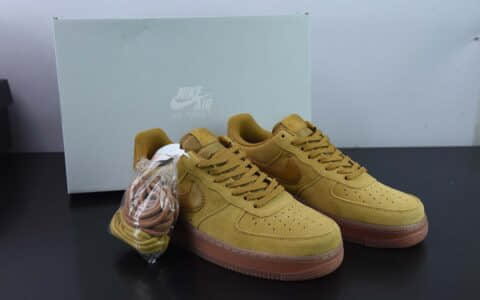 耐克Nike Air Force 1 Low 07 LV8 Wheat  Flax 二代小麦空军一号低帮休闲板鞋纯原版本 货号:BQ5485-700