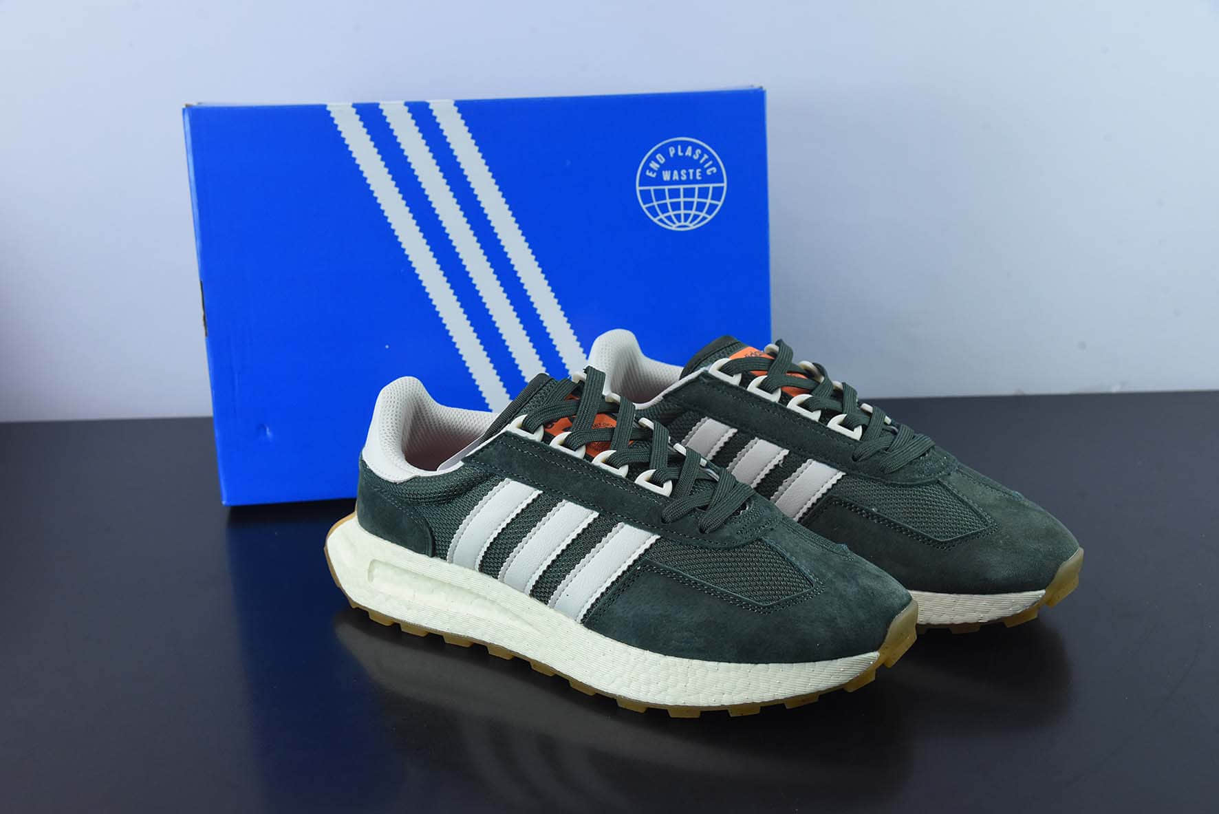 阿迪达斯 Adidas Retropy E5 白绿爆米花中底复古运动休闲跑步鞋纯原版本 货号:HP7849