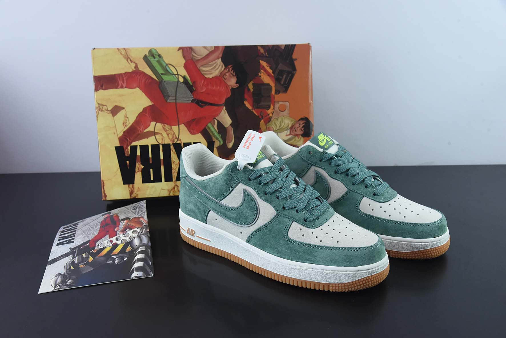 耐克Nike AKIRA×Nike Air Force 1 Low ’07 大友克洋联名灰绿麂皮满天星配色空军一号低帮休闲板鞋纯原版本 货号:CV0820-405