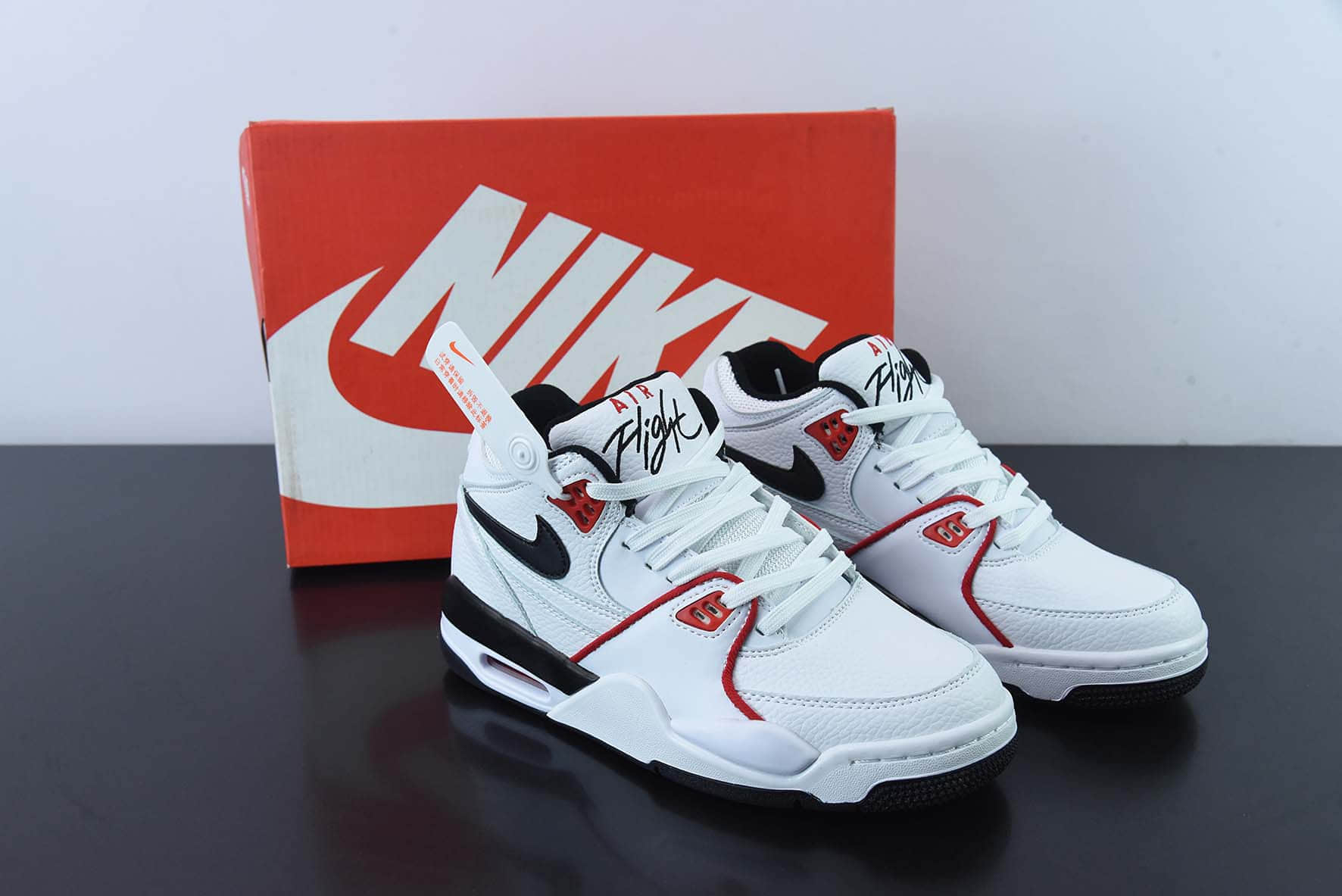 耐克Nike Air Flight 89 AJ4黑白红兄弟男气垫篮球鞋纯原版本 货号:FD9928-101