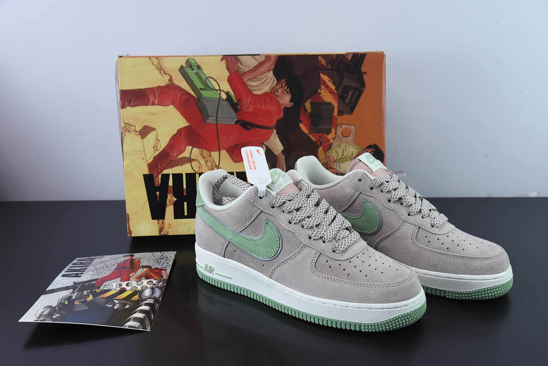 耐克Nike Otomo Katsuhiro x Air Force 1’07 LV8 LowAKIRA大友克洋联名麂皮浅灰抹茶绿空军一号低帮休闲板鞋纯原版本 货号:DD9969-065