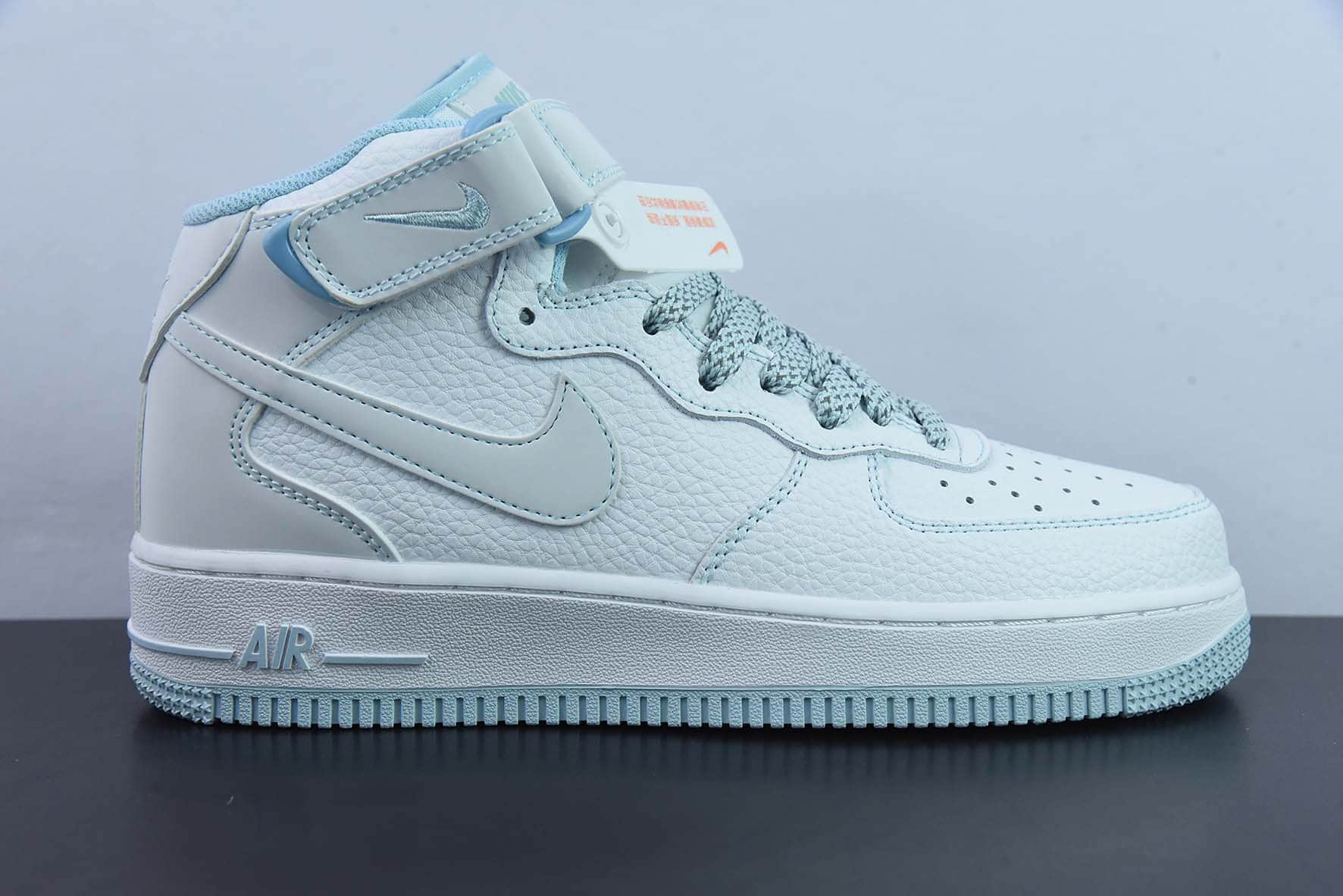 耐克Nike Air Force 1 Mid 马克线满天星冰蓝配色空军一号中帮休闲板鞋纯原版本 货号:MK0619-255