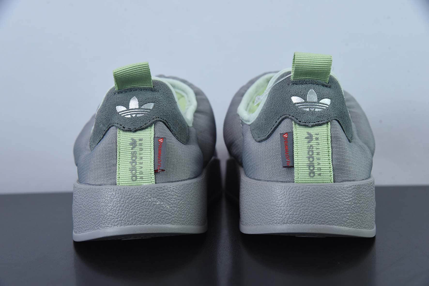 阿迪达斯Adidas Originals Puffylette 灰绿袜套面包鞋保暖一脚蹬板鞋纯原版本 货号:GW9482