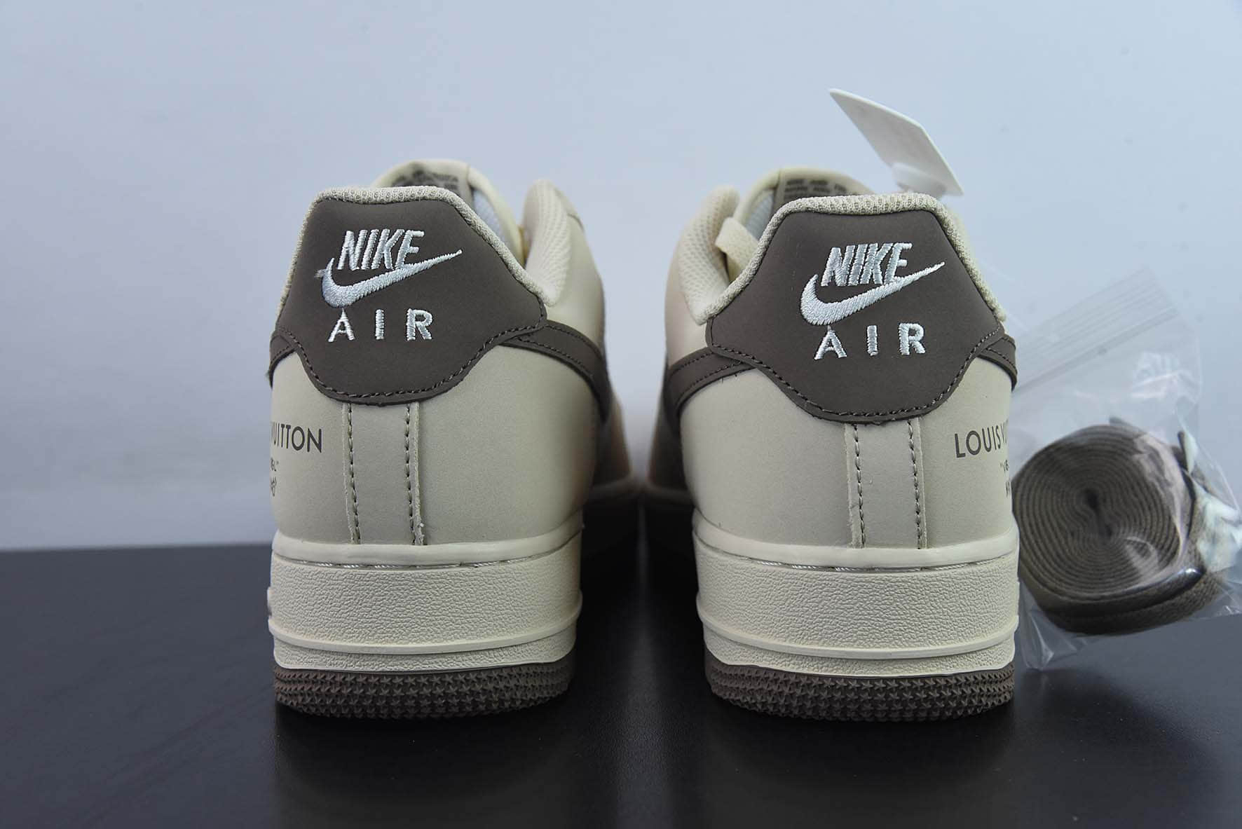 耐克NIke Air Force 1 AF1卡其棕 LV印花空军一号低帮休闲板鞋纯原版本 货号:BS6055-301