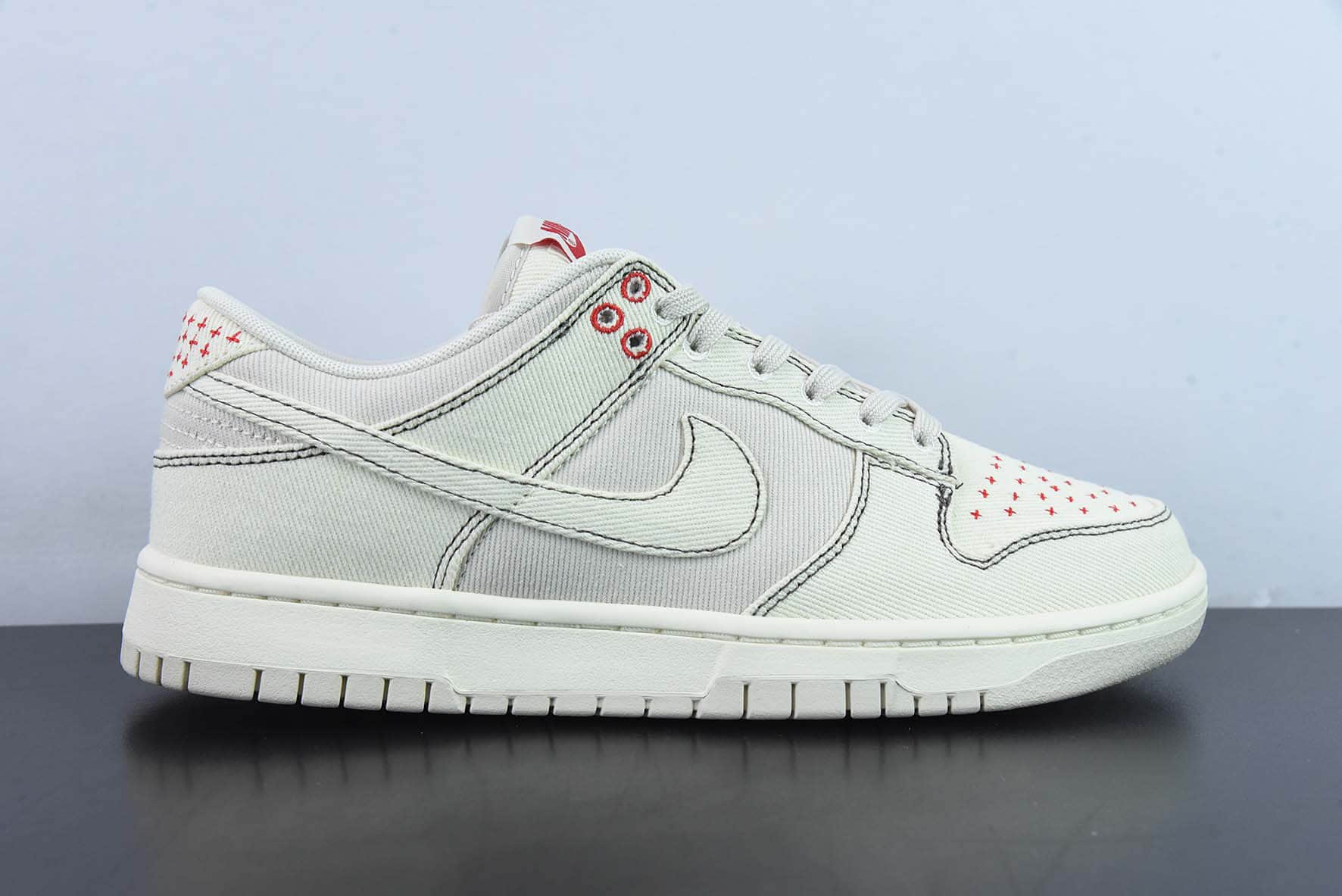 耐克Nike SB Dunk Low 丹宁白红满天星SB低帮休闲板鞋纯原版本 货号:DV0834-100
