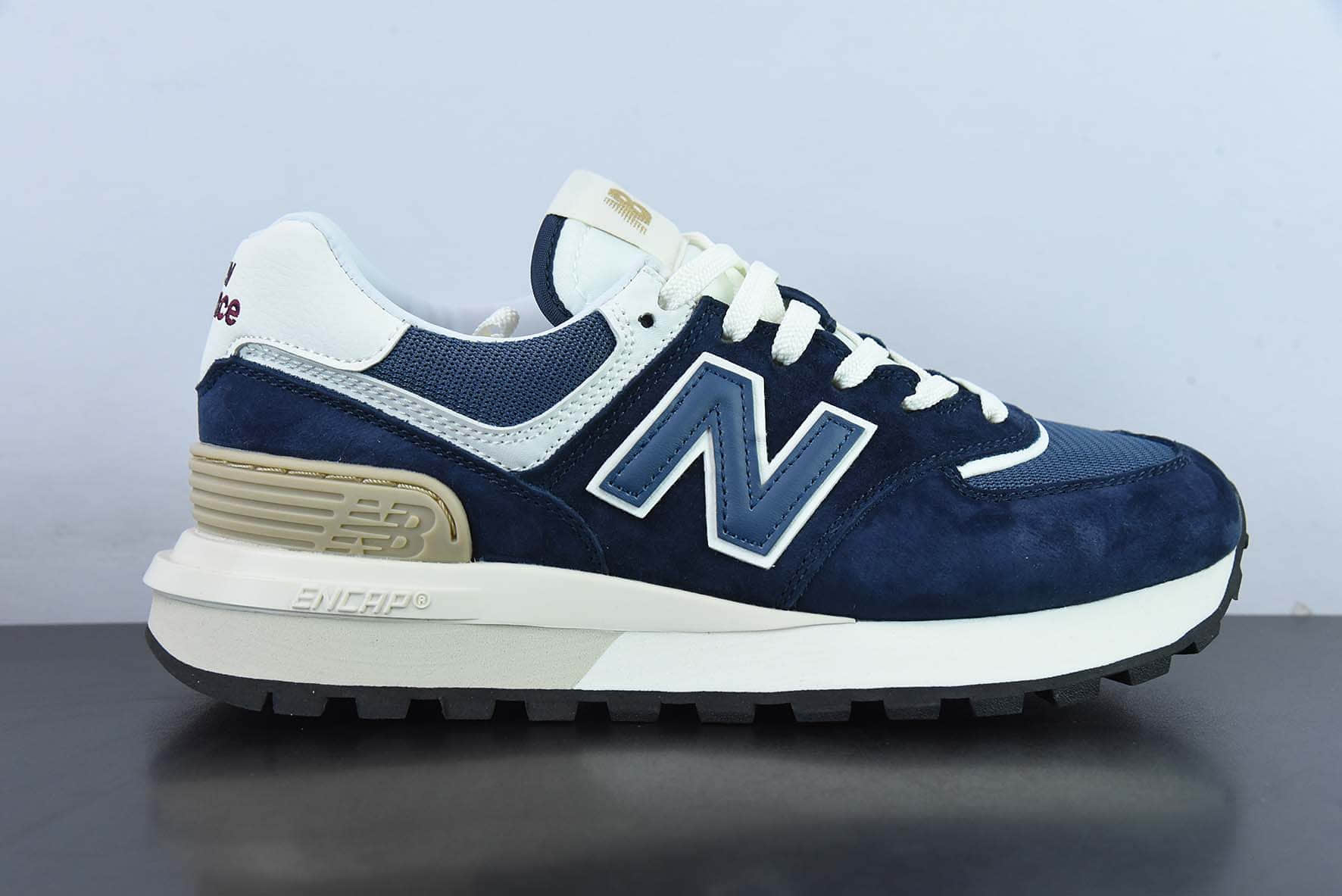新百伦New Balance U574系列棕白海军蓝低帮复古休闲运动慢跑鞋纯原版本 货号:U574LGBB